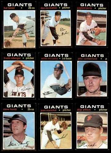 1971年 Topps サンフランシスコ・ジャイアンツ ニアチームセット4 - VG/EX 6946276 (21/27枚)｜WORLD RESOURCE【QUEEN店】