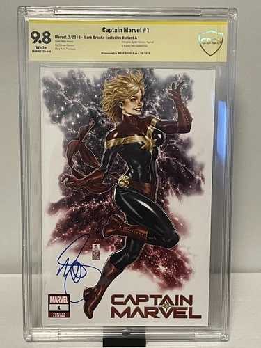 キャプテン・マーベル 2019 CBCS グレード9.8 マーク・ブルックス直筆サイン入り バリアントAカバー｜WORLD RESOURCE【QUEEN店】