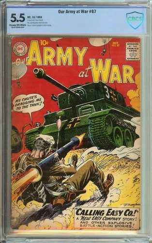 我らが戦時陸軍 #87 CBCS 5.5 CR/OWページ // ラス・ヒースによる表紙アート 1959年|WORLD RESOURCE【QUEEN店】