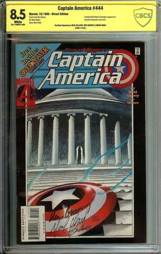 キャプテン・アメリカ #444 CBCS 8.5 ホワイトページ // セラーズ、ガーニー、ウェイドのサイン入り｜WORLD RESOURCE【QUEEN店】 46,860円