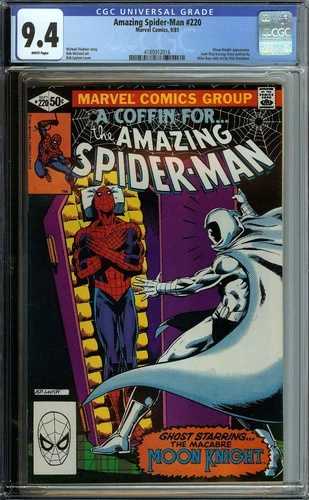 アメイジング・スパイダーマン #220 CGC 9.4 ホワイトページ // ムーンナイト登場 1981|WORLD RESOURCE【QUEEN店】