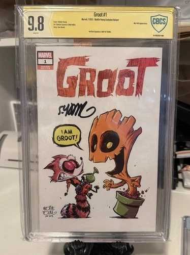 グルート #1 スコッティ・ヤング直筆サイン入り CBCS 9.8 オンライン限定バリアントカバー 新品 NM+|WORLD RESOURCE【QUEEN店】