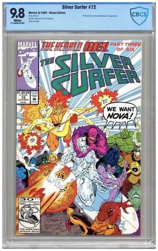 シルバーサーファー #72 CBCS 9.8 NMMT ホワイト 9/92ページ ファイヤーロード＆ノヴァ（フランキー）｜WORLD RESOURCE【QUEEN店】 47,520円