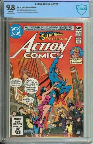 アクション・コミックス #520 CBCS 9.8 ホワイトページ // アンドリュー/ジョルダーノ カバー 1981｜WORLD RESOURCE【QUEEN店】 48,840円