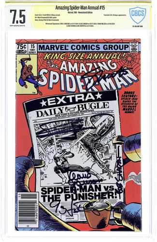 アメイジング・スパイダーマン・アニュアル #15N CBCS 7.5 ニューススタンドサイン入り 1981年｜WORLD RESOURCE【QUEEN店】 89,540円