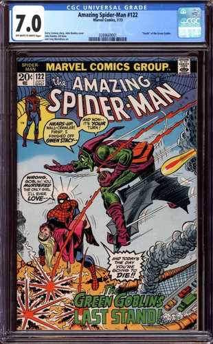 アメイジング・スパイダーマン #122 CGC 7.0 OW/WHページ // グリーンゴブリンの死 マーベル 1973｜WORLD RESOURCE【QUEEN店】