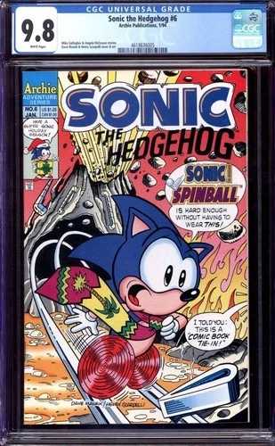 ソニック・ザ・ヘッジホッグ #6 CGC 9.8 ホワイトページ // アーチー・パブリケーションズ 1994|WORLD RESOURCE【QUEEN店】