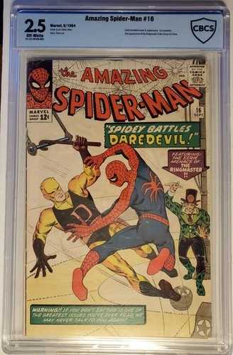 ～アメイジング・スパイダーマン #16～（1964年）～初のデアデビル・クロスオーバー～2回目のリングマスター～ *CBCS 2.5*｜WORLD RESOURCE【QUEEN店】