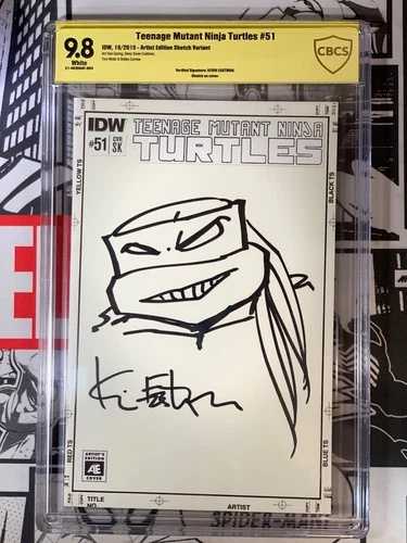 ティーンエイジ・ミュータント・ニンジャ・タートルズ #51 CBCS 9.8 ケビン・イーストマン直筆サイン入り 初版 ジェニカ｜WORLD RESOURCE【QUEEN店】