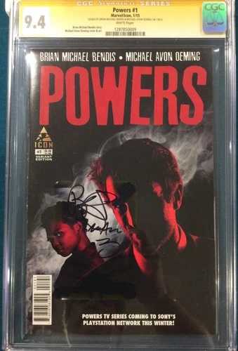 Powers #1 CGC 9.4 ブライアン・マイケル・ベンディス＆エイボン・オーミング サイン入りコミック（CBCSではありません）｜WORLD RESOURCE【QUEEN店】