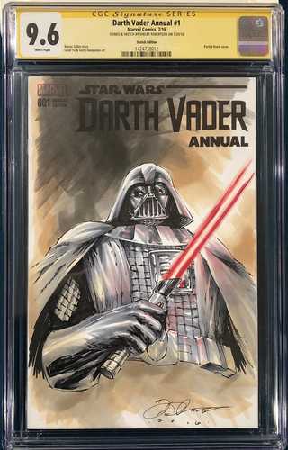 シェルビー・ロバートソン オリジナルスケッチアート CGC 9.6 サイン入り スター・ウォーズ ダース・ベイダー CBCS|WORLD RESOURCE【QUEEN店】