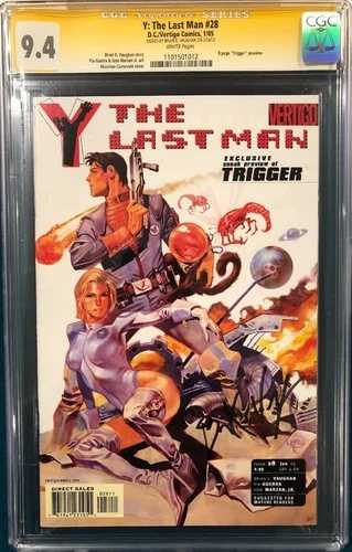 ブライアン・K・ヴォーン直筆サイン入り CGC 9.4 Y: THE LAST MAN #28 コミックブック（CBCS HULU TVではありません）｜WORLD RESOURCE【QUEEN店】