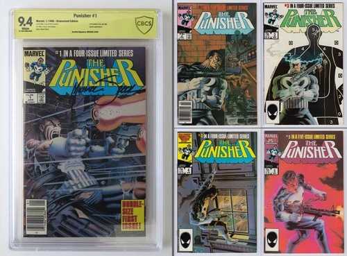 パニッシャー限定シリーズ #1 - 5、#1 CBCS 9.4 ニューススタンド版 マイケル・ゼック直筆サイン入り 1986年｜WORLD RESOURCE【QUEEN店】