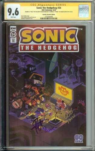 ソニック・ザ・ヘッジホッグ #34 SS CGC 9.6 サイン x2 オショーネシー ロジャー・スミス｜WORLD RESOURCE【QUEEN店】