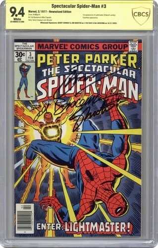 スペクタキュラー・スパイダーマン ピーター・パーカー #3 CBCS 9.4 ニューススタンドサイン入り 1977年｜WORLD RESOURCE【QUEEN店】