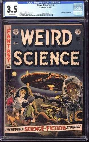 ウィアード・サイエンス #16 CGC 3.5 OWページ // ウォーリー・ウッド表紙 ECコミックス 1952年｜WORLD RESOURCE【QUEEN店】