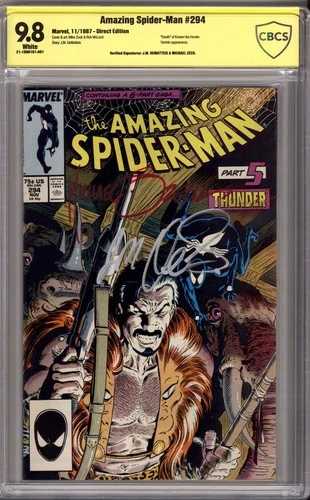 アメイジング・スパイダーマン Vol 1 294 CBCS 9.8 (NM/M) (1987) カバーにJ.M.デムのサイン入り x2｜WORLD RESOURCE【QUEEN店】