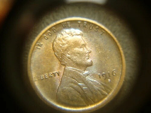 1916-S BU UNC 光沢ブラウン シャープなリンカーンヘッドセント WSX|WORLD RESOURCE【QUEEN店】