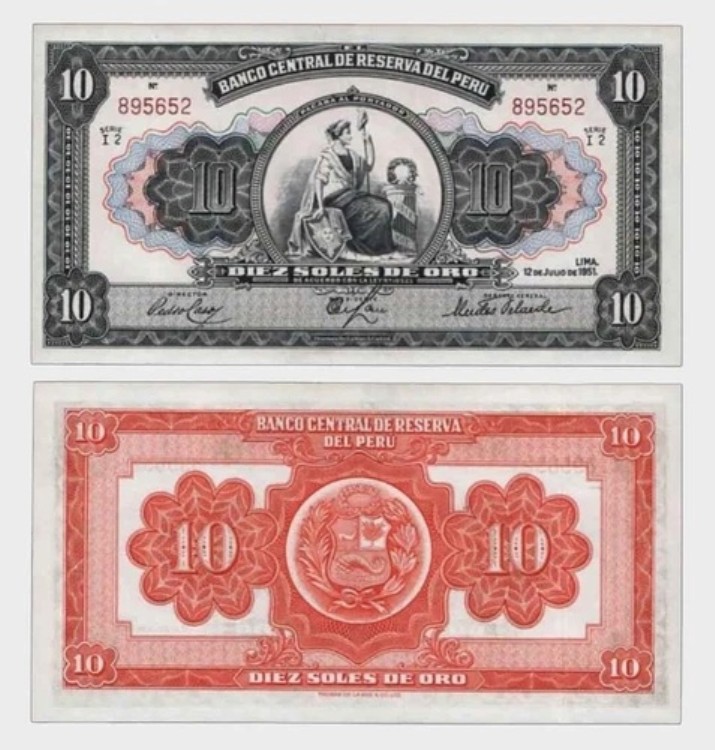 ペルー - 1951 - 10ソル - 「UNC」 #CO7239｜WORLD RESOURCE【QUEEN店】