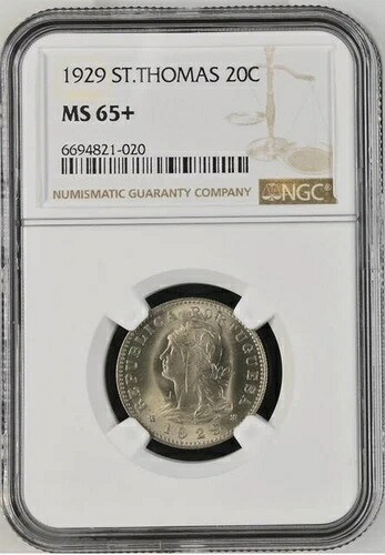 セント・トーマス・アンド・プリンス ポルトガル領 20 C 1929 NGC MS 65+ UNC ニッケル｜WORLD RESOURCE【QUEEN店】