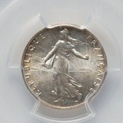 フランス：共和国50サンチーム 1898年 PCGS MS66 トップポップ！ジェム UNC｜WORLD RESOURCE【QUEEN店】