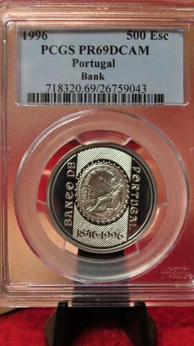 ポルトガル 1996年 銀行印 プルーフ銀貨 500エスクード PCGS PR69｜WORLD RESOURCE【QUEEN店】
