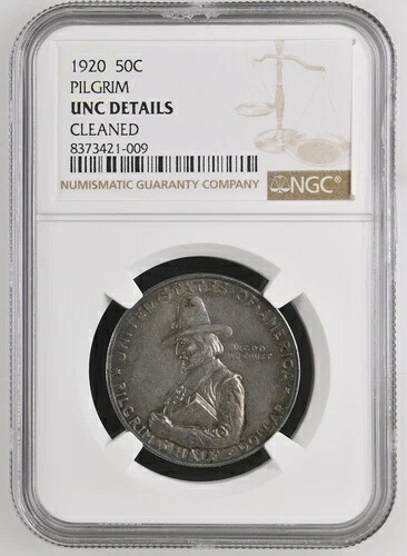 1920年 50セント ピルグリム銀貨 NGC UNC 詳細クリーニング済み 米国造幣局｜WORLD RESOURCE【QUEEN店】