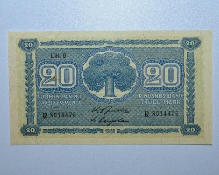 1922 (1929) フィンランド 20 MARKKAA ? 未流通 UNC ? P-58 LITT B PINE ?信頼できる?｜WORLD RESOURCE【QUEEN店】