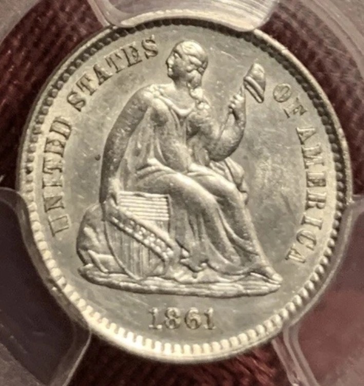 1861年 自由の女神像半ダイム - PCGS UNC詳細｜WORLD RESOURCE【QUEEN店】