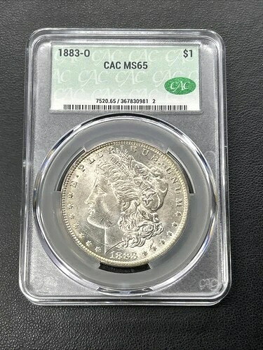 1883-O 1ドル モルガン銀貨 CAC MS 65 | GEM ブリリアント 未流通 UNC｜WORLD RESOURCE【QUEEN店】