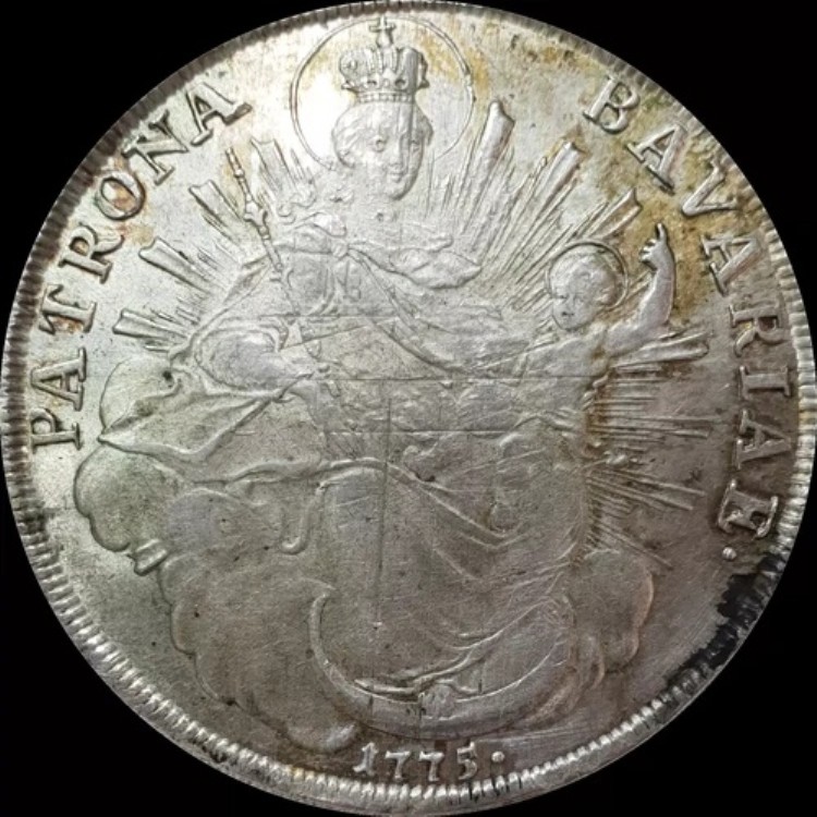バイエルン 1775 Aunc-Unc 1ターラー銀貨 聖母子像 ドイツ 1｜WORLD RESOURCE【QUEEN店】