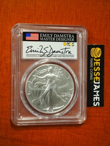 2021年 (S) シルバーイーグル PCGS MS70 T2 エミリー・ダムストラ FDI サンフランシスコで落札|WORLD RESOURCE【QUEEN店】