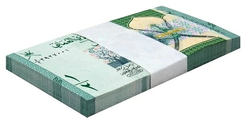 オマーン 1/2 リアル、2020 年 (AH1441)、P-50、UNC × 100 枚バンドルパック|WORLD RESOURCE【QUEEN店】