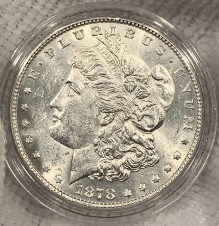1878年 P Rev 79 モルガン銀貨 BUコンディション。ブリリアントアンサーキュレート Ms Unc｜WORLD RESOURCE【QUEEN店】 67,155円