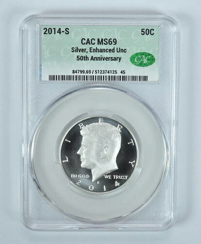 2014-S ケネディ ハーフダラー銀貨 50周年記念 強化版 UNC MS69 CAC｜WORLD RESOURCE【QUEEN店】