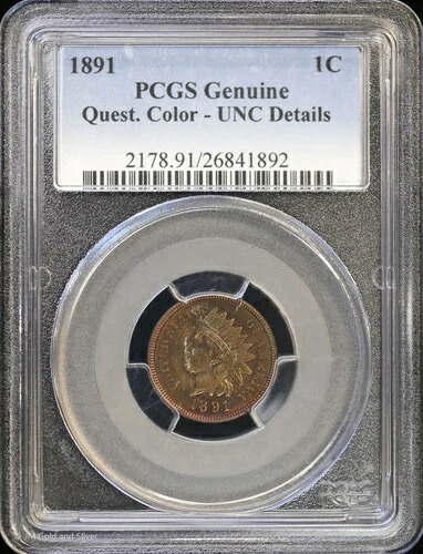 1891年 1セント インディアンヘッド セント PCGS 正規品 | UNC 詳細|WORLD RESOURCE【QUEEN店】