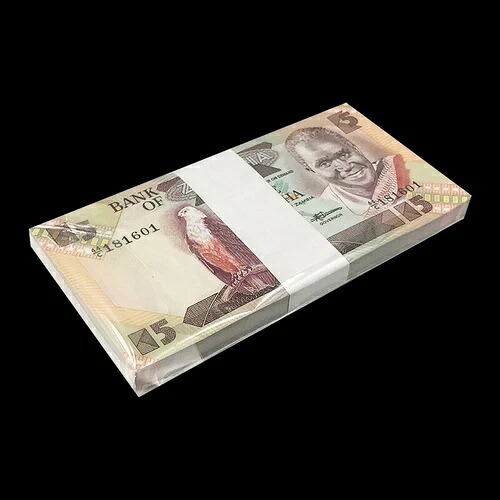 ザンビア 5クワチャ、1986-1988年、ピック#25、1000枚ロット、UNC｜WORLD RESOURCE【QUEEN店】 55,660円