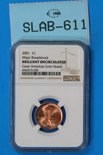 2001 1C リンカーン記念館 NGC 大きなブロードスタックエラー BU UNC ホード SLAB-611|WORLD RESOURCE【QUEEN店】