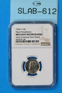 1996年 10セント ルーズベルト ダイム NGC メジャー ブロードスタック エラー BU UNC ホード SLAB-612|WORLD RESOURCE【QUEEN店】