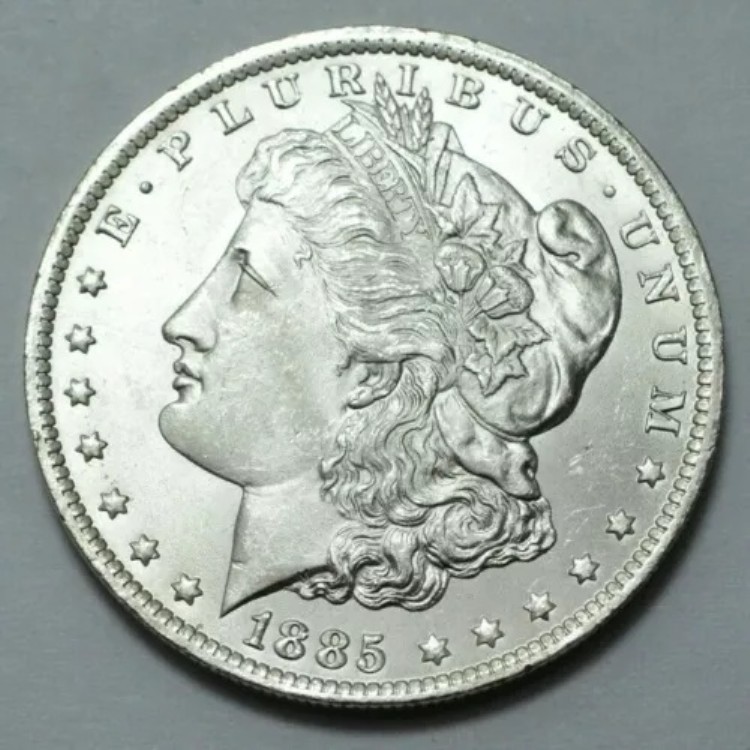 1885-O $1 モルガン ダラー ブラスト ホワイト ハイグレード UNC、希少な米国銀貨!｜WORLD RESOURCE【QUEEN店】