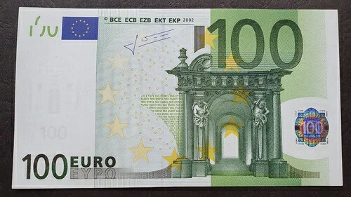 イタリア 100 ユーロ 2002 S シリーズ、トリシェ サイン、UNC ...943|WORLD RESOURCE【QUEEN店】