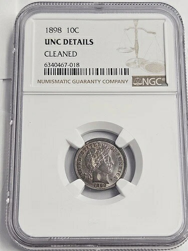 1898 年バーバー シルバー ダイム NGC UNC 詳細クリーニング済み!!｜WORLD RESOURCE【QUEEN店】