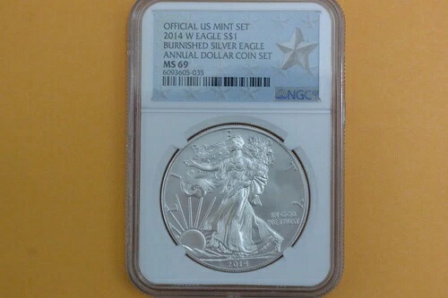 2014年 W バーニッシュド シルバー イーグル NGC MS69 年次ドル UNC セット - スポット|WORLD RESOURCE【QUEEN店】