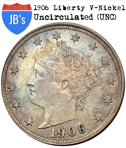 1906年 リバティヘッド Vニッケル - 5セント 未流通 (UNC)|WORLD RESOURCE【QUEEN店】