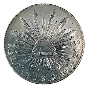1890年 Go RR メキシコ 8レアル グアナファト造幣局 BU/UNC 銀貨 KM 377.8｜WORLD RESOURCE【QUEEN店】 59,400円
