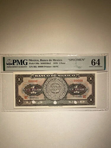 標本 メキシコ銀行 1 ペソ 1970 ABNC｜WORLD RESOURCE【QUEEN店】