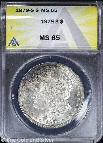 1879-S 1ドル モルガン銀貨 ANACS MS 65 | 未使用 UNC BU｜WORLD RESOURCE【QUEEN店】