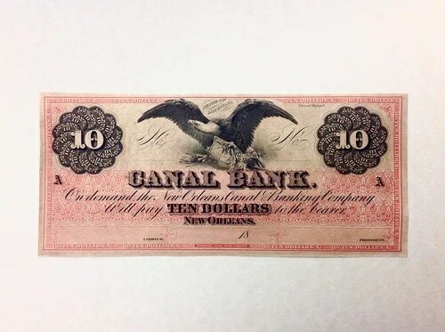 - 1860年代のニューオーリンズ・ルイジアナ州運河銀行の10ドル硬貨 - 未使用 Unc ~ LA105G26a｜WORLD RESOURCE【QUEEN店】