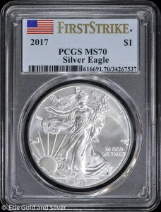2017年 $1 アメリカンシルバーイーグル PCGS MS 70 | ファーストストライク 未流通 UNC BU｜WORLD RESOURCE【QUEEN店】