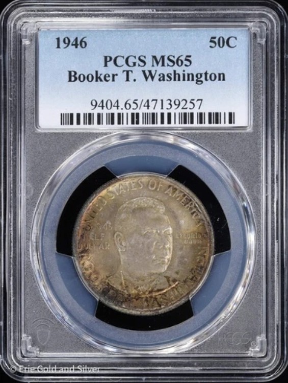 1946年 50セント ブッカー・T・ワシントン記念ハーフドル PCGS MS 65 | UNC BU|WORLD RESOURCE【QUEEN店】
